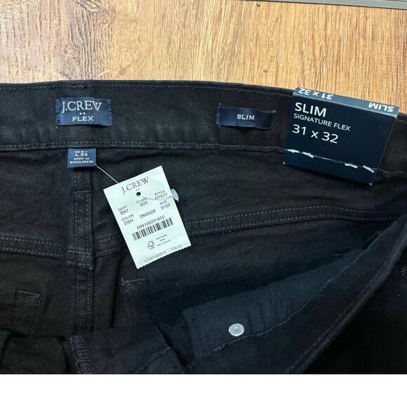 NWT J.Crew Slim Fit Jean In Signature Flex Black Size 31x32 - Picture 5 of 8